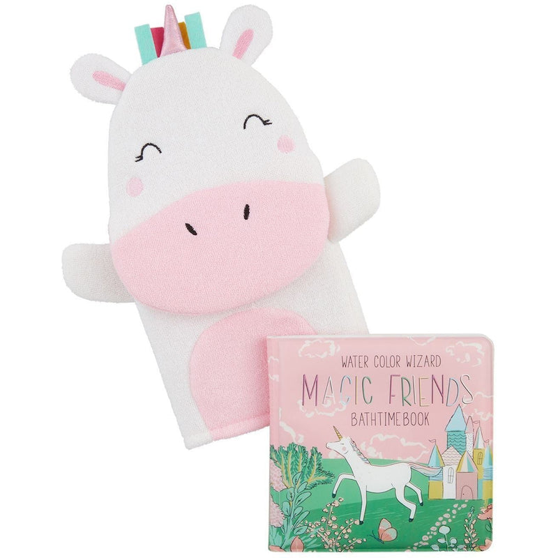 Mud Pie Unicorn Bath Book Set