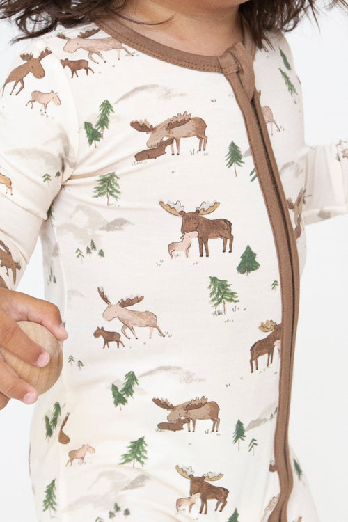 Angel Dear Moose Family 2-Way Zipper Romper