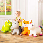 Hearthsong Bouncy Inflatable Animal Jump-Along Grey Bunny