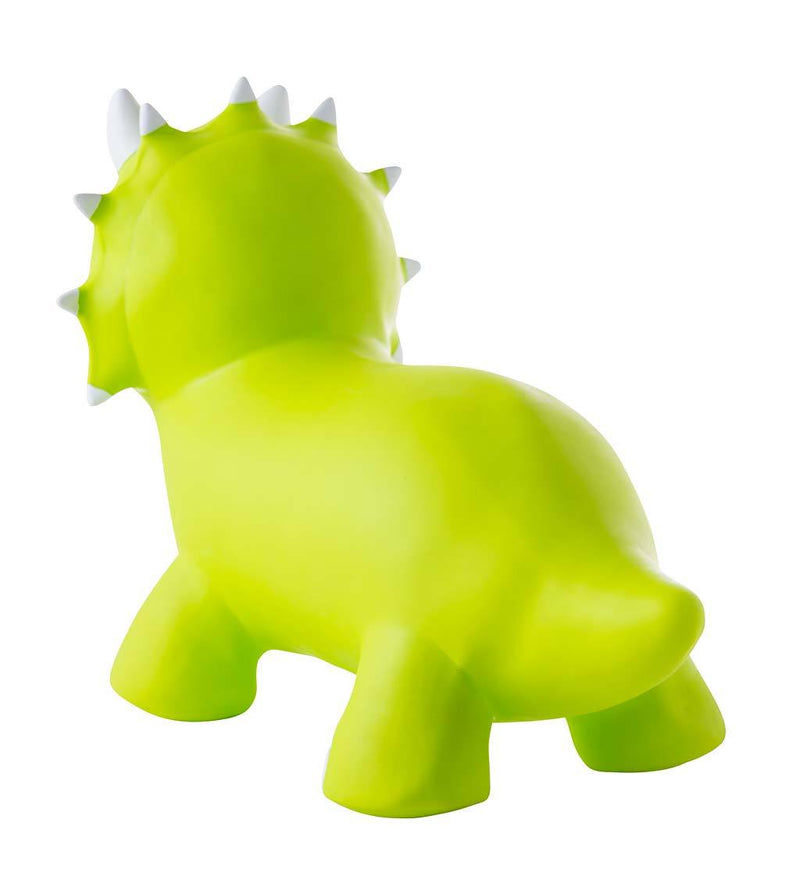 Hearthsong Bouncy Inflatable Animal Jump-Along Green Triceratops