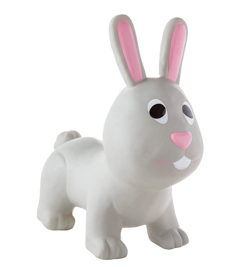 Hearthsong Bouncy Inflatable Animal Jump-Along Grey Bunny