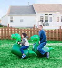 Hearthsong Inflatable Ride-On Hop 'n Go Dinosaurs, Set of Two
