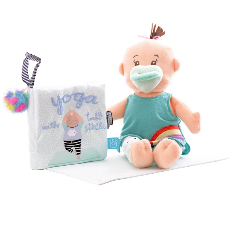 Manhattan Toy Wee Baby Stella Peach With Brown Hair Yoga Set