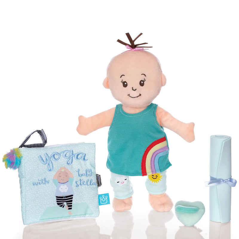 Manhattan Toy Wee Baby Stella Peach With Brown Hair Yoga Set