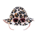Mud Pie Leopard Sun Hat & Sunglasses Set