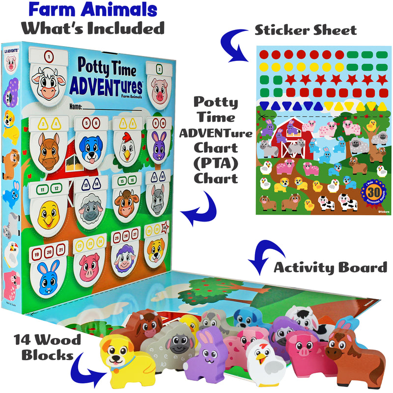 Lil Advents Potty Time Adventures Farm Animals