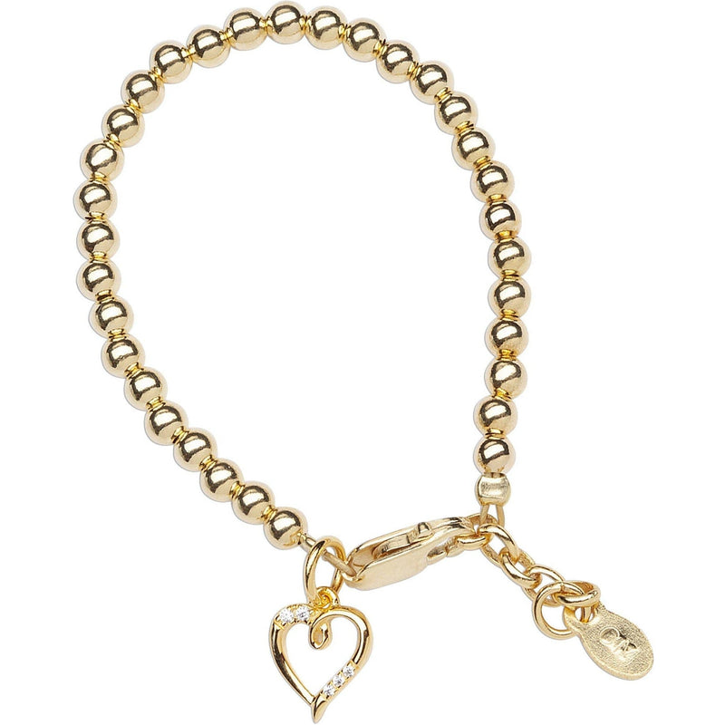 Cherished Moments Aria 14K Gold Plated Baby or Childs Bracelet w/Heart