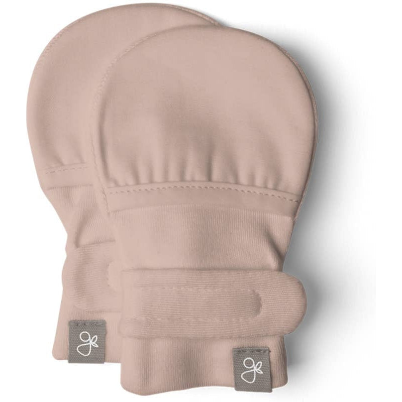 Goumi Viscose Bamboo Organic Cotton Baby Stay-On Mitts | Rose