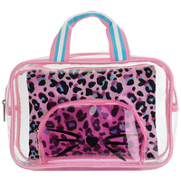 Iscream Pink Leopard Cosmetic Bag Trio