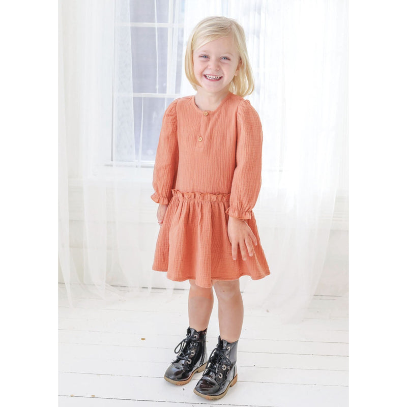 Mabel + Honey Midnight Poppy Gauze Dress