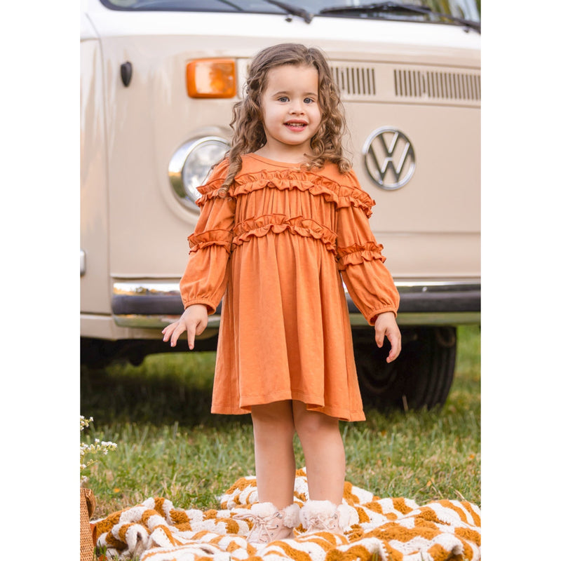 Mabel + Honey Tangerine Textured Knit Dress