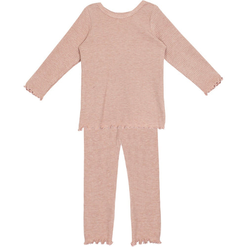 Mabel + Honey Graceful Blooms Rib Knit 2-Piece Set