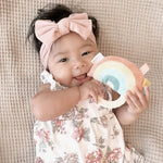 Itzy Ritzy Ritzy Rattle Pal Plush Rattle with Teether | Rainbow