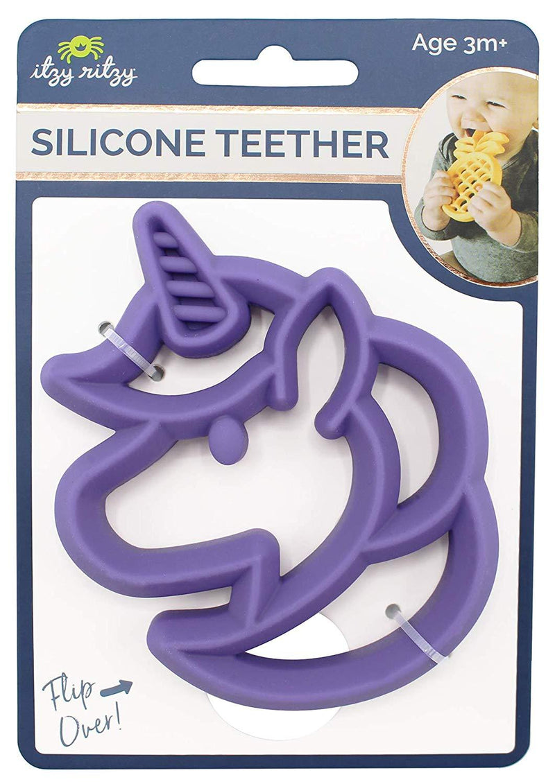 Itzy Ritzy Chew Crew Silicone Teether Purple Unicorn