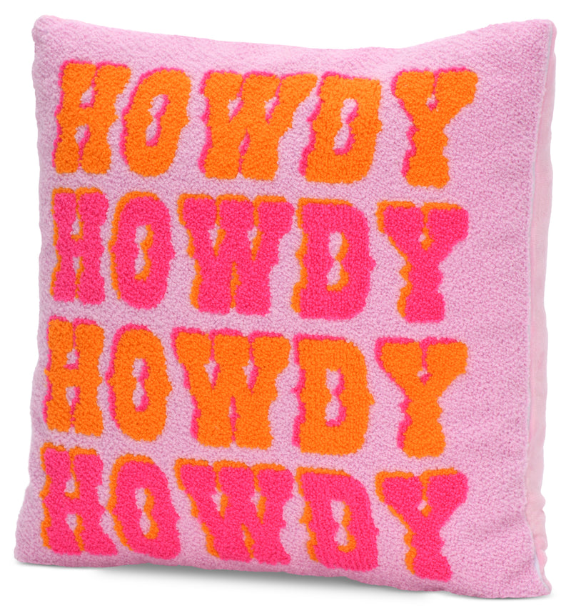 Iscream Howdy Chenille Plush Pillow