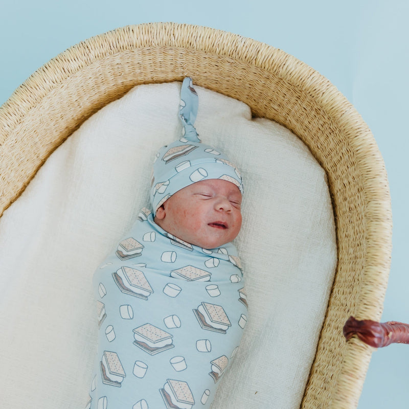 Copper Pearl Knit Swaddle Blanket | S'mores
