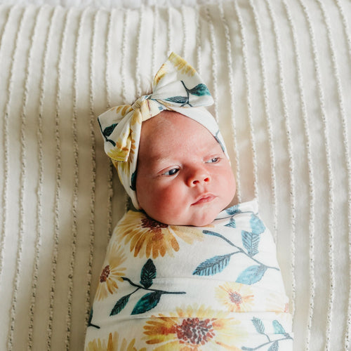 Copper Pearl Knit Headband Bow | Sunnie