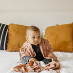 Copper Pearl Knit Swaddle Blanket | Rocky