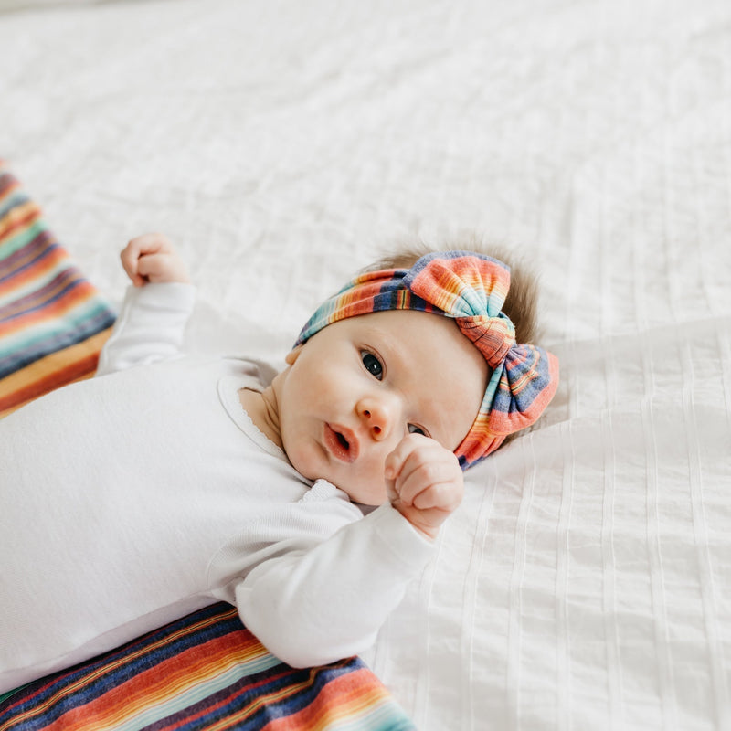 Copper Pearl Knit Swaddle Blanket | Serape