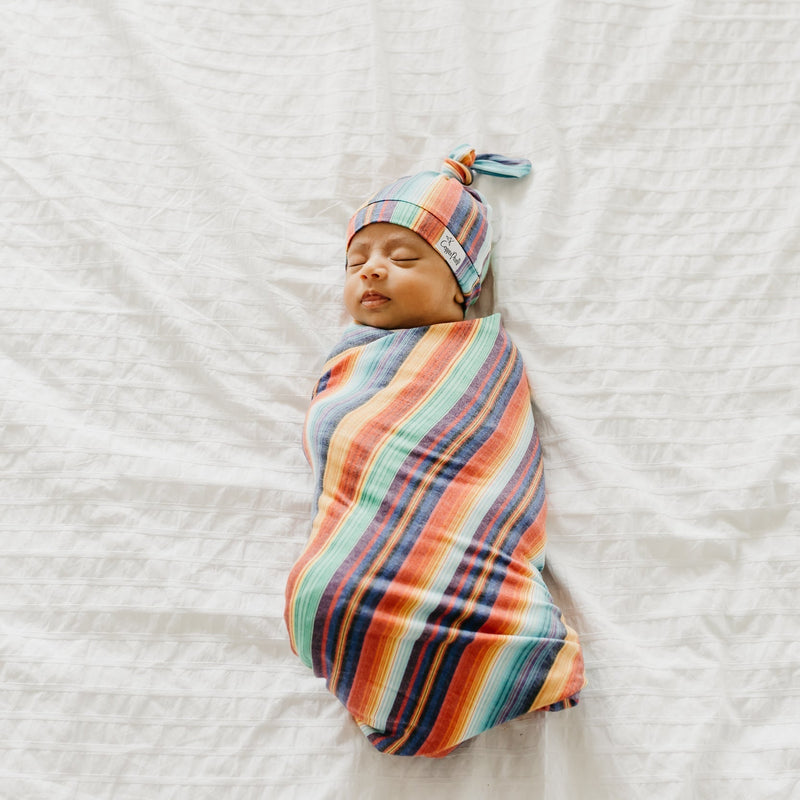 Copper Pearl Knit Swaddle Blanket | Serape