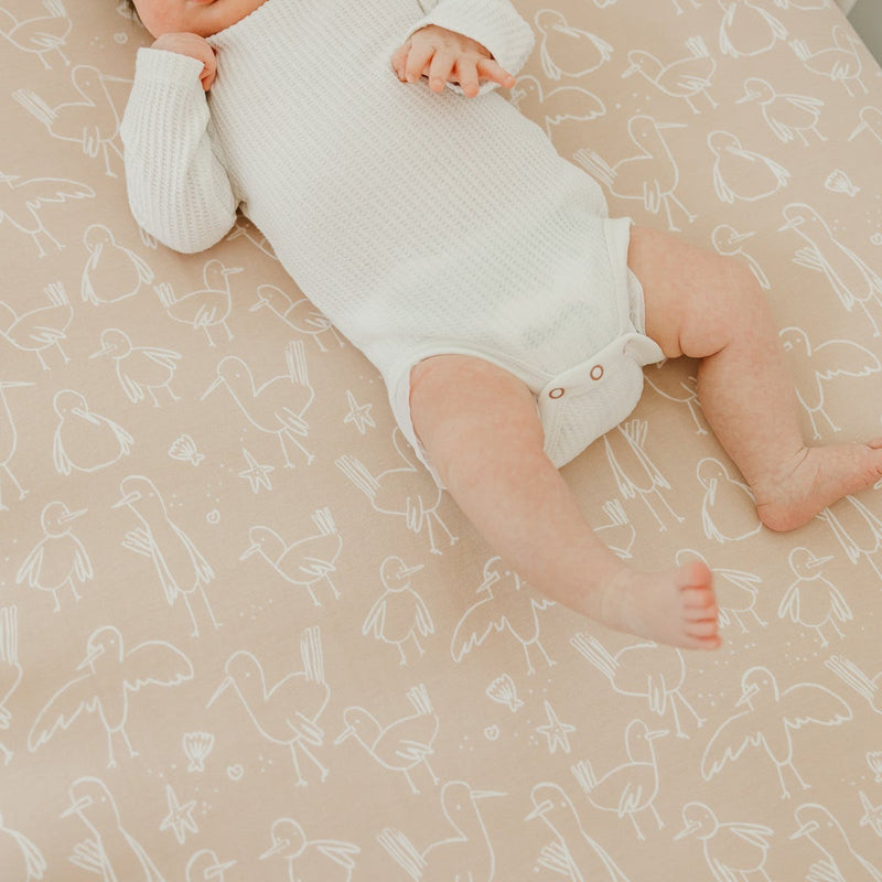 Copper Pearl Premium Knit Fitted Crib Sheet | Sandy