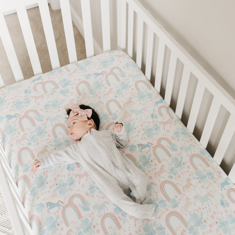 Copper Pearl Premium Knit Fitted Crib Sheet | Whimsy