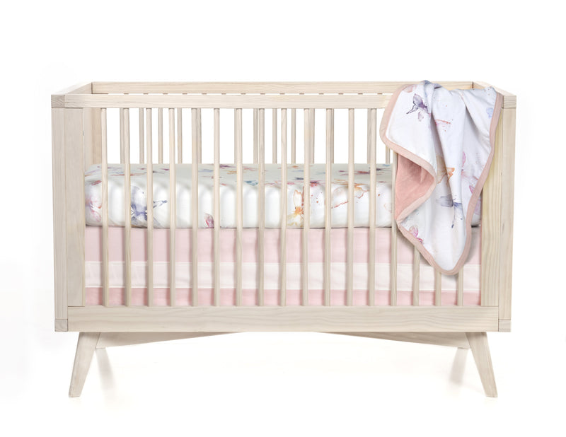 Oilo Butterfly Floral Crib Sheet