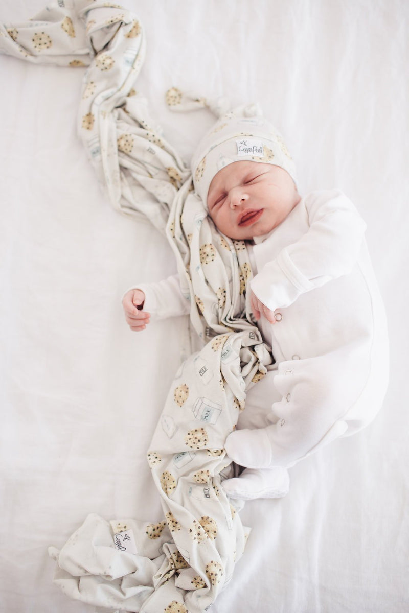 Copper Pearl Knit Swaddle Blanket | Chip