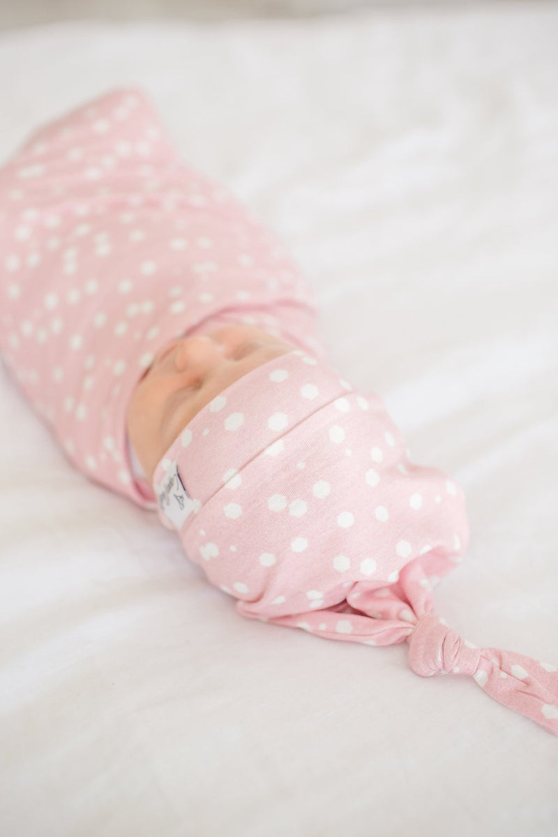 Copper Pearl Knit Swaddle Blanket | Lucy