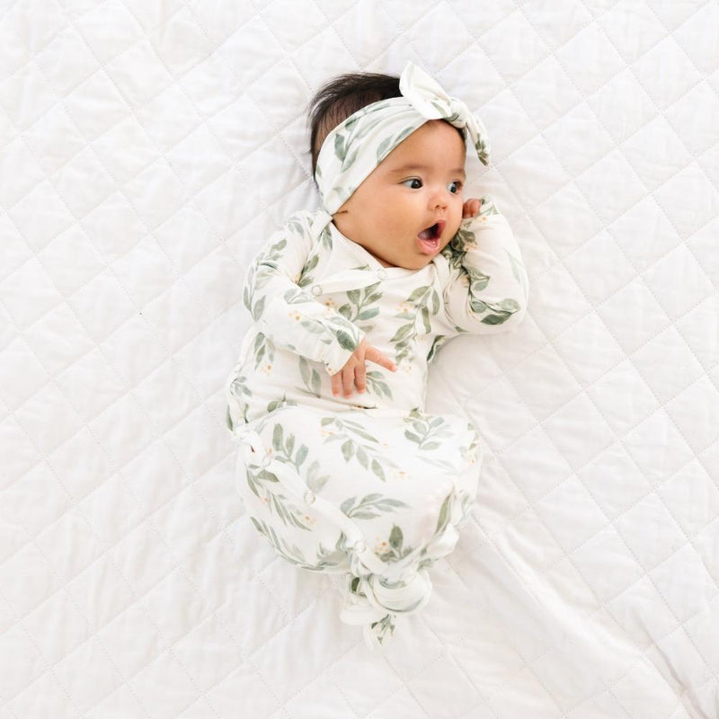 Copper Pearl Knit Headband Bow | Fern