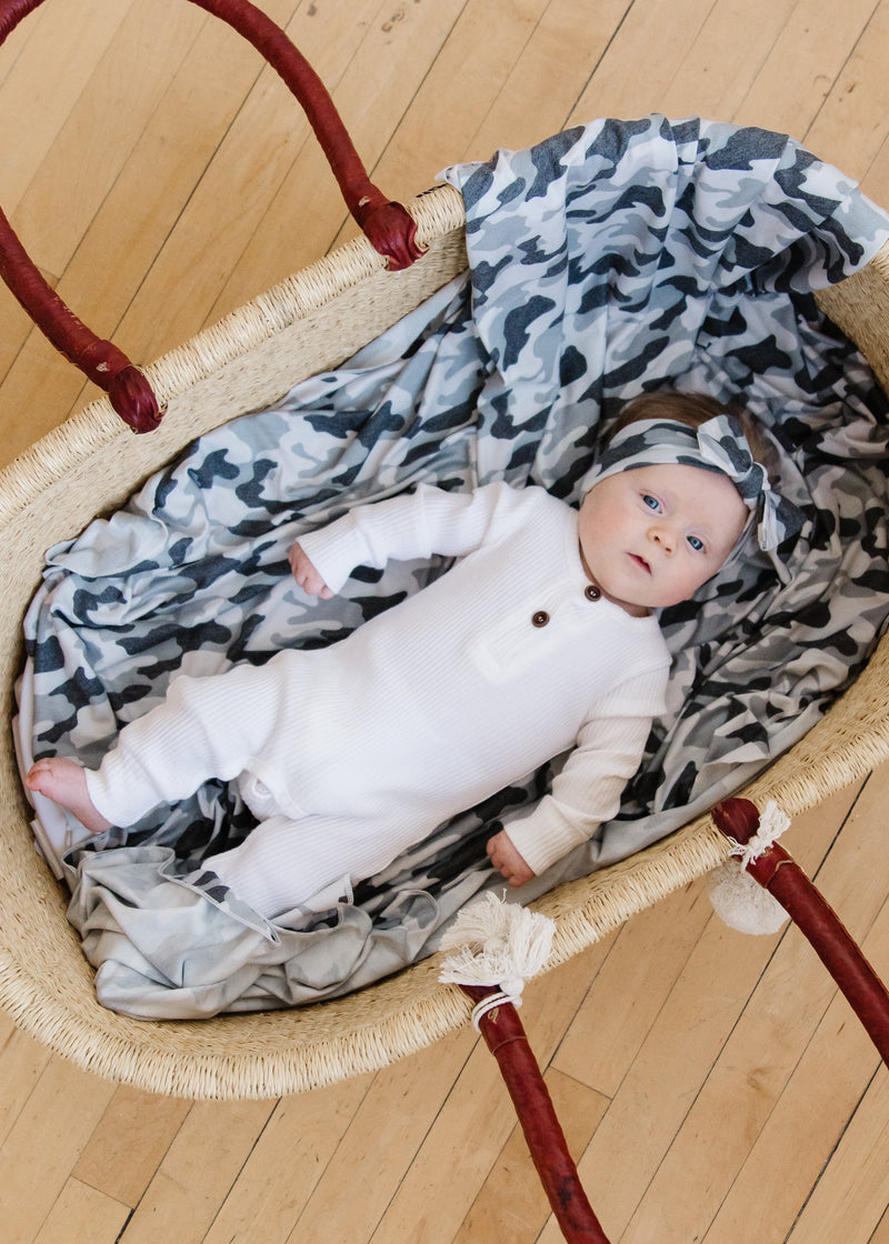 Copper Pearl Knit Swaddle Blanket | Gunnar