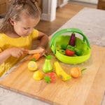 Fat Brain Pretendables Fruit & Veggie Basket Set