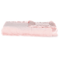 Saranoni Light Pink Lush Satin Border Receiving Blanket