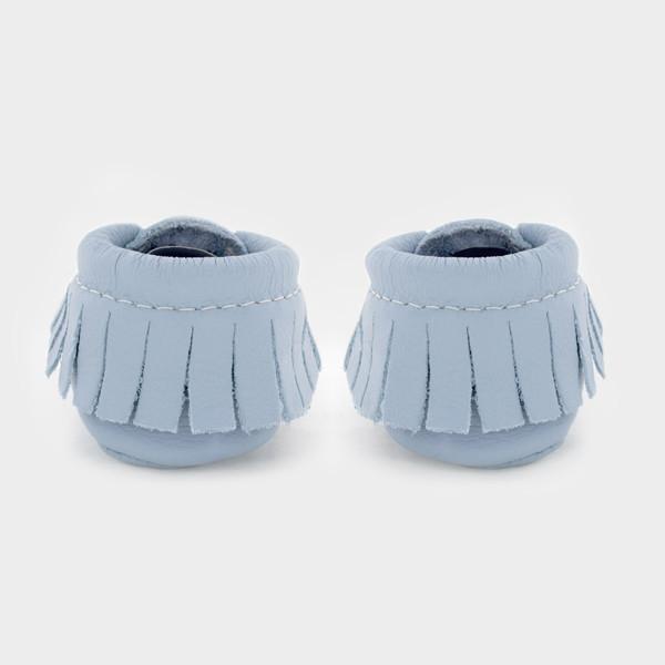 Freshly Picked Newborn Moccasin - Powder Blue