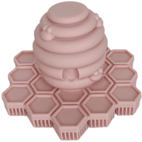 Big Bee Little Bee Original ScrubBEE Silicone Scrubber: Rose