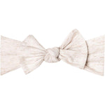 Copper Pearl Knit Headband Bow | Oat