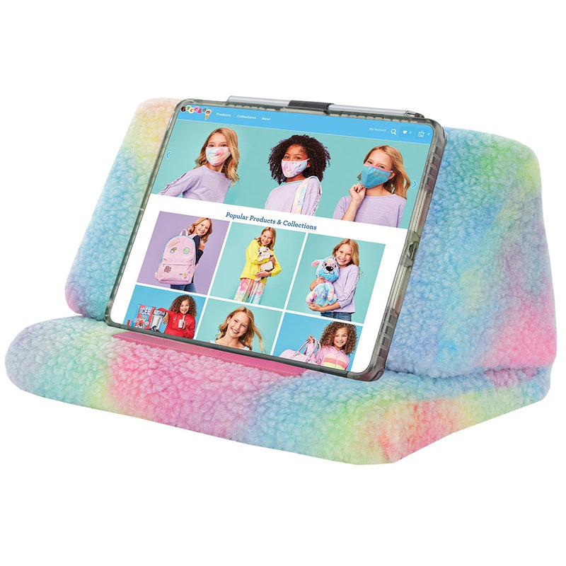 Iscream Rainbow Sherpa Tablet Pillow