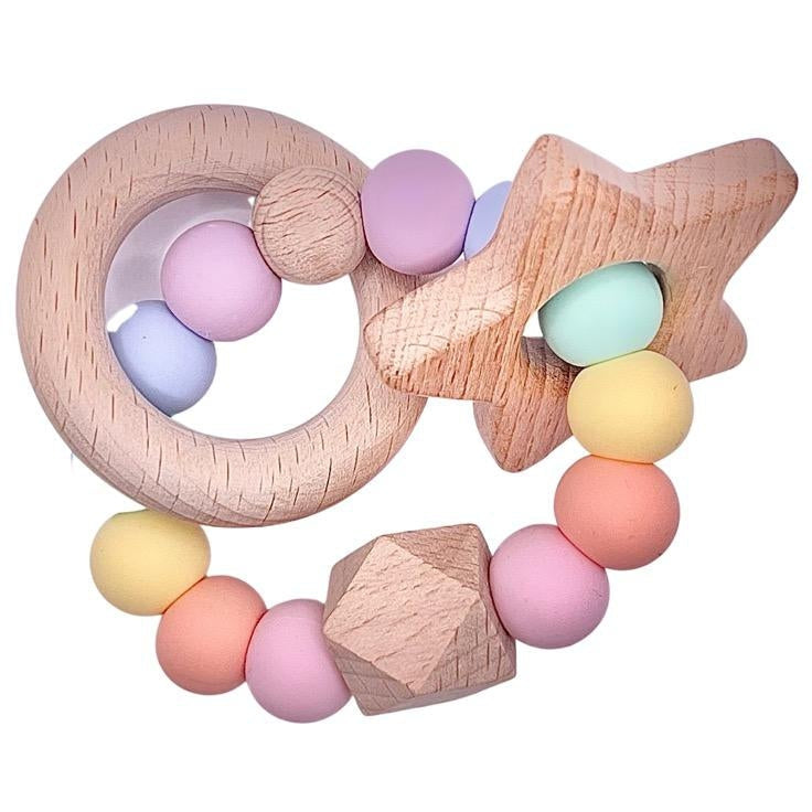 Sugar + Maple Rainbow Teether | Pastel