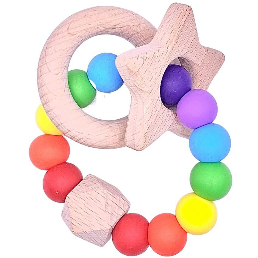 Sugar + Maple Rainbow Teether | Primary – Storkland & Kids Too!