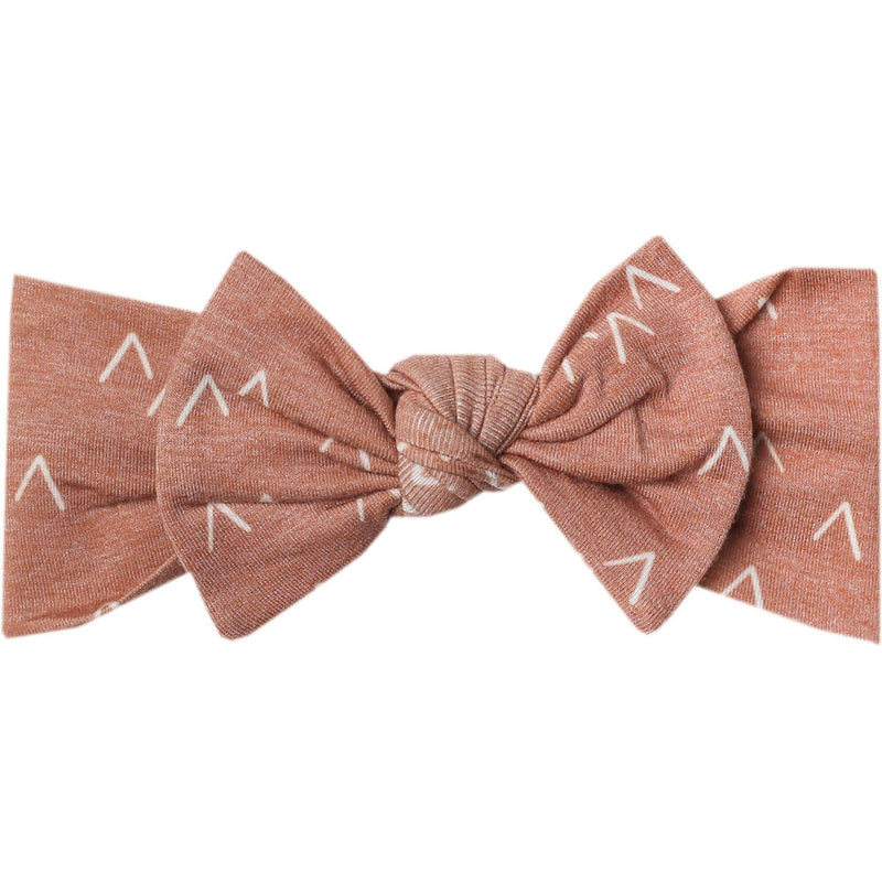 Copper Pearl Knit Headband Bow | Rocky