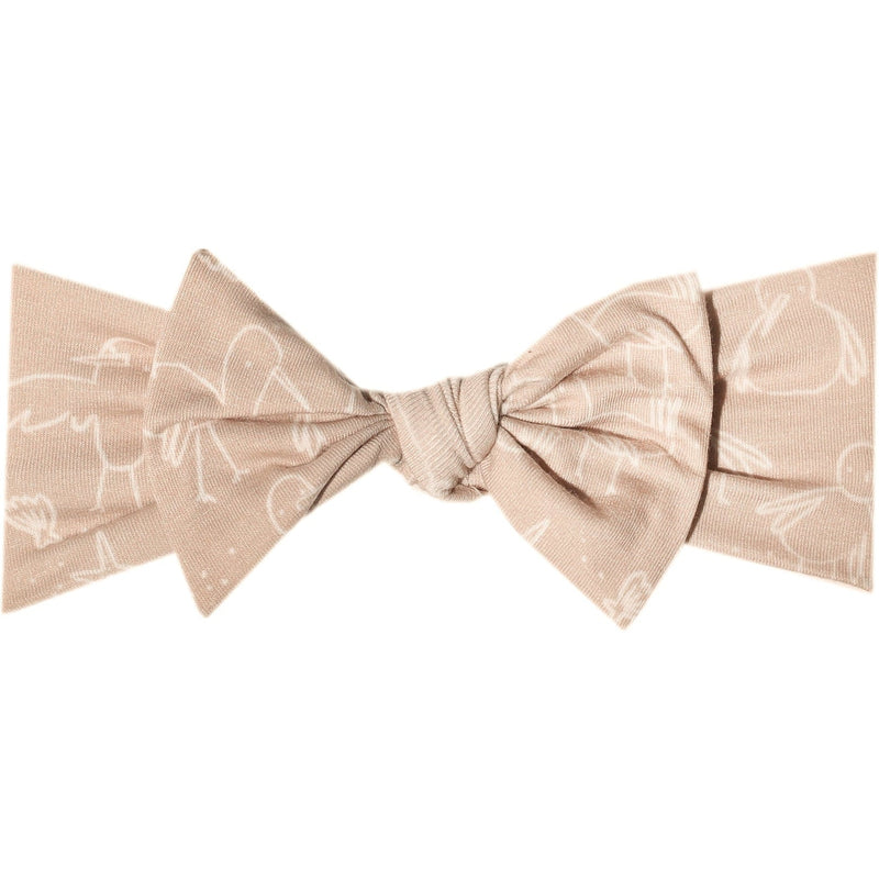 Copper Pearl Knit Headband Bow | Sandy