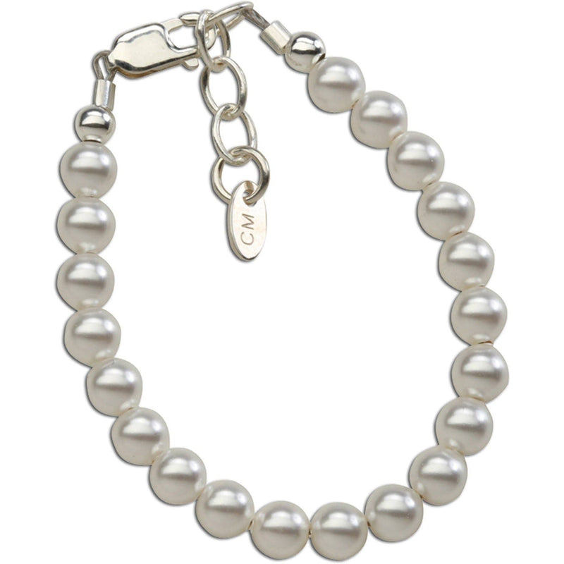 Cherished Moments Serenity Sterling Silver Pearl Baby & Children's Bracelet