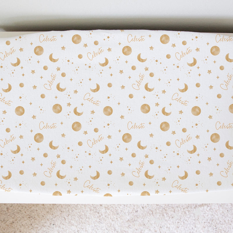 Sugar + Maple Personalized Changing Pad Cover | Among the Stars