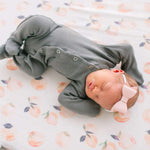 Copper Pearl Premium Crib Sheet | Caroline