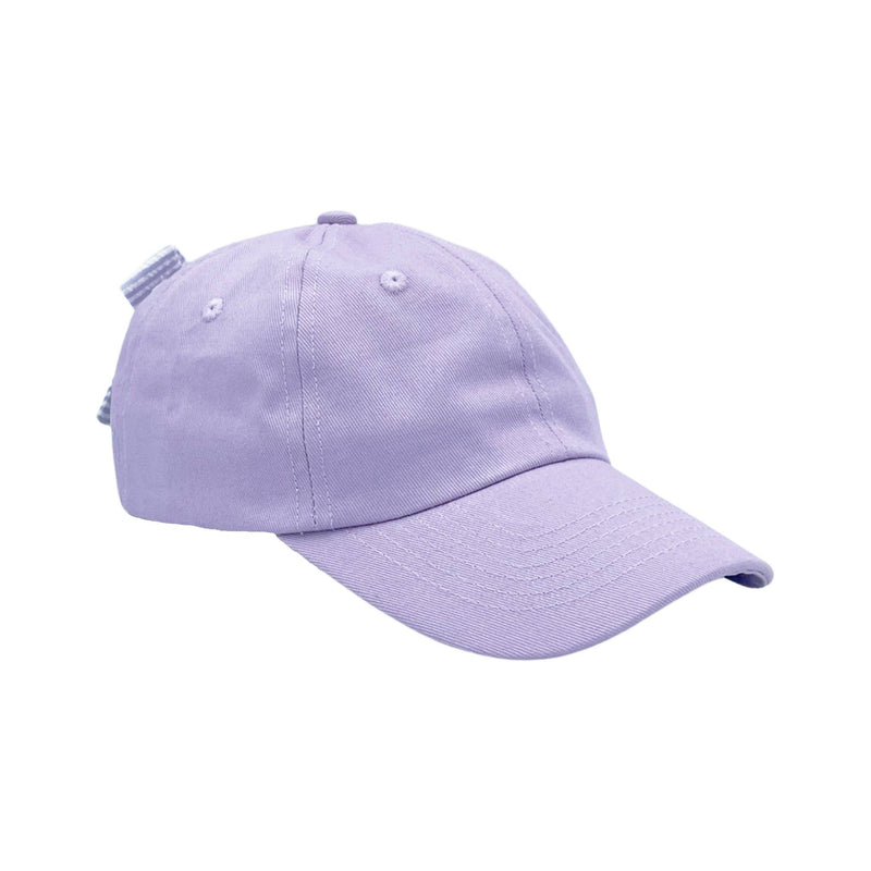 Bits & Bows Bow Baseball Hat in Lilly Lavender (Girls)