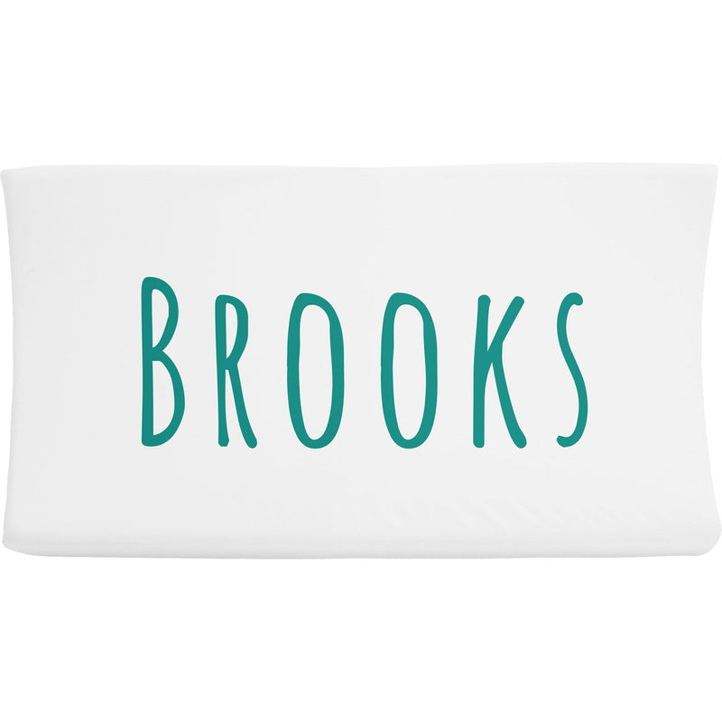 Sugar + Maple Personalized Changing Pad Cover | Centered Name