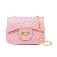 Tiny Treats Classic Glitter Wave Handbag: Pink