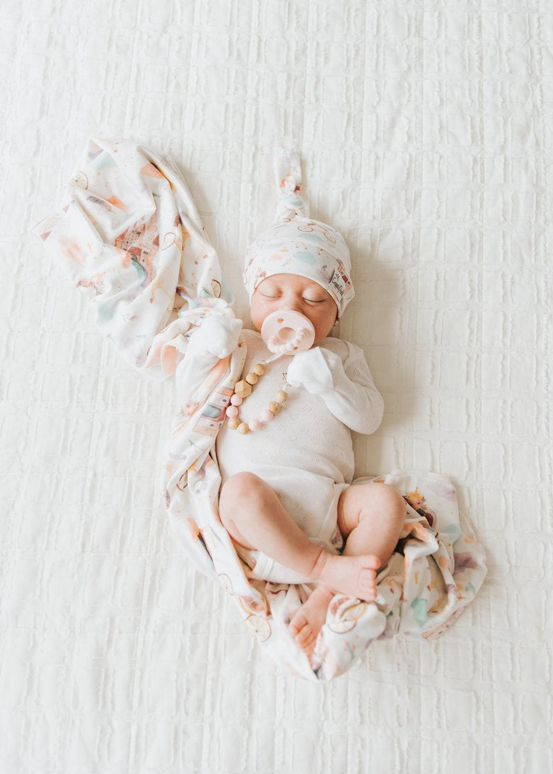 Copper Pearl Knit Swaddle Blanket | Enchanted