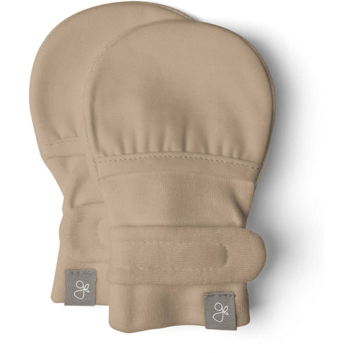 Goumi Viscose Bamboo Organic Cotton Baby Stay-On Mitts | Sandstone