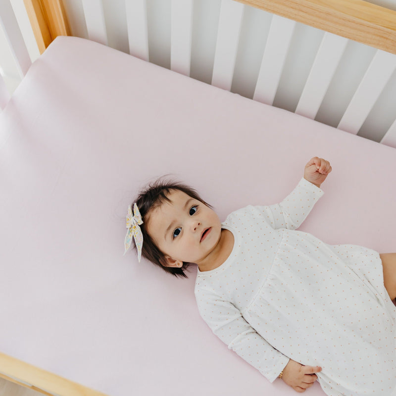 Copper Pearl Premium Knit Fitted Crib Sheet | Blossom